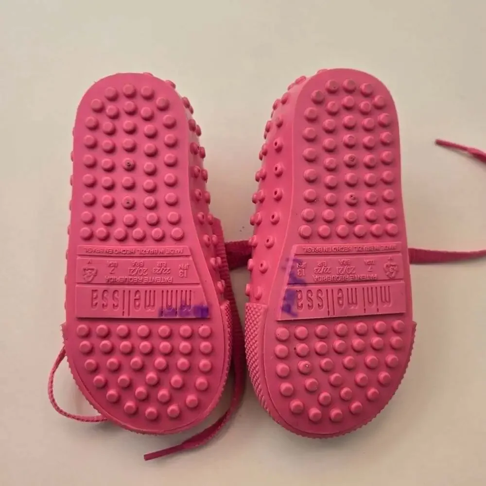 Mini Melissa Pink Poliboha Kids Jelly Sneakers Baby Size 7